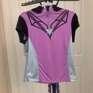 Jamie Sadock Purple/Black/Gray Golf Top sz S